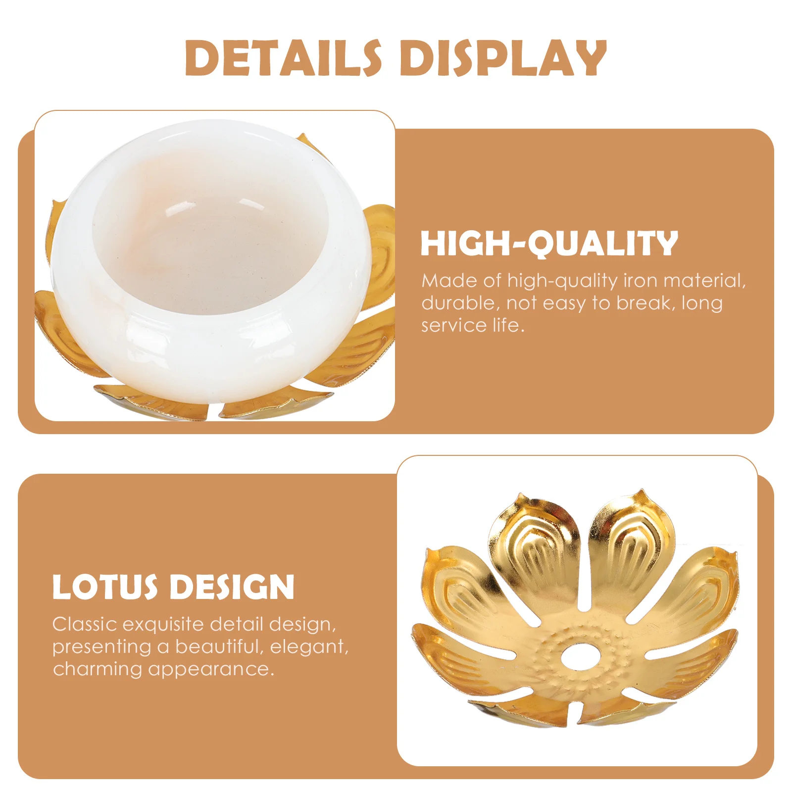 

1Pcs Lotus-Shaped Incense Burner Iron Art Censer Home Decor Aroma Therapy Furnace Ornament for Living Room Study Bedroom Yoga