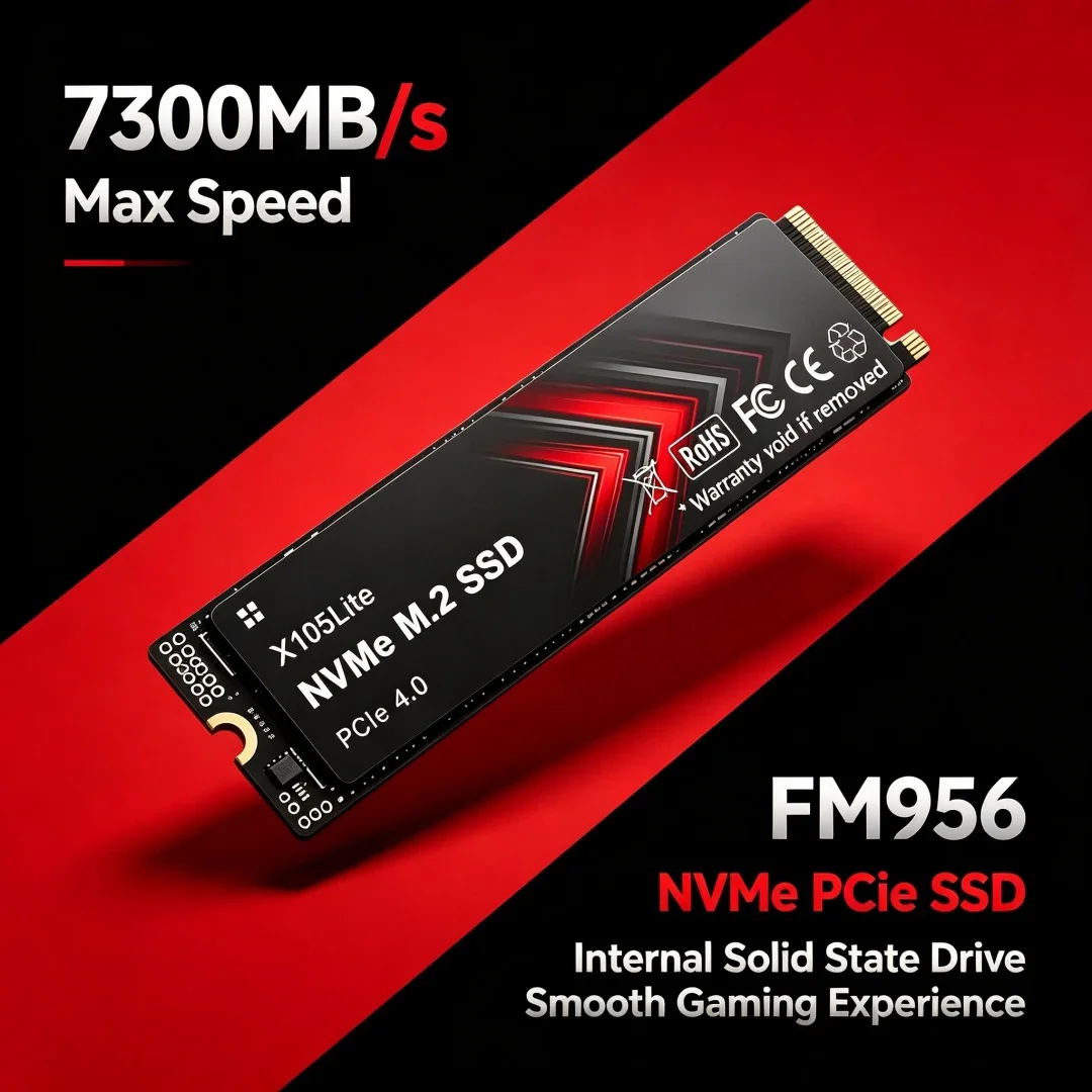 X105Lite M.2 2280 PCIe4.0 NVMe SSD,7400MB/s 3D TLC NAND,500GB 1TB 2TB 4TB Gaming SSD For PS5 Laptop Desktop PC Upgrade
