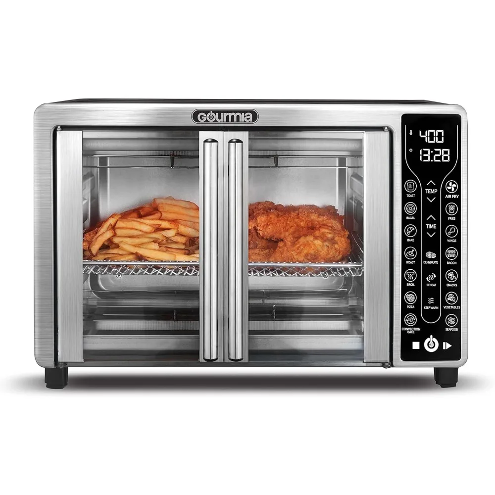 

Toaster Oven Air Fryer Combo 17 cooking presets 1700W french door digital air fryer oven 24L capacity accessories, convection