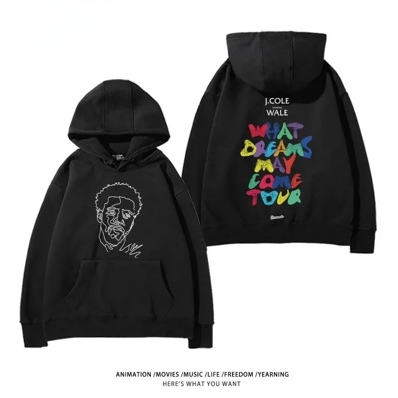 J rap cole mesmo dreamville camisola com capuz masculino e feminino solto retro hip hop high-end luxo oversized produto quente unisex clássico