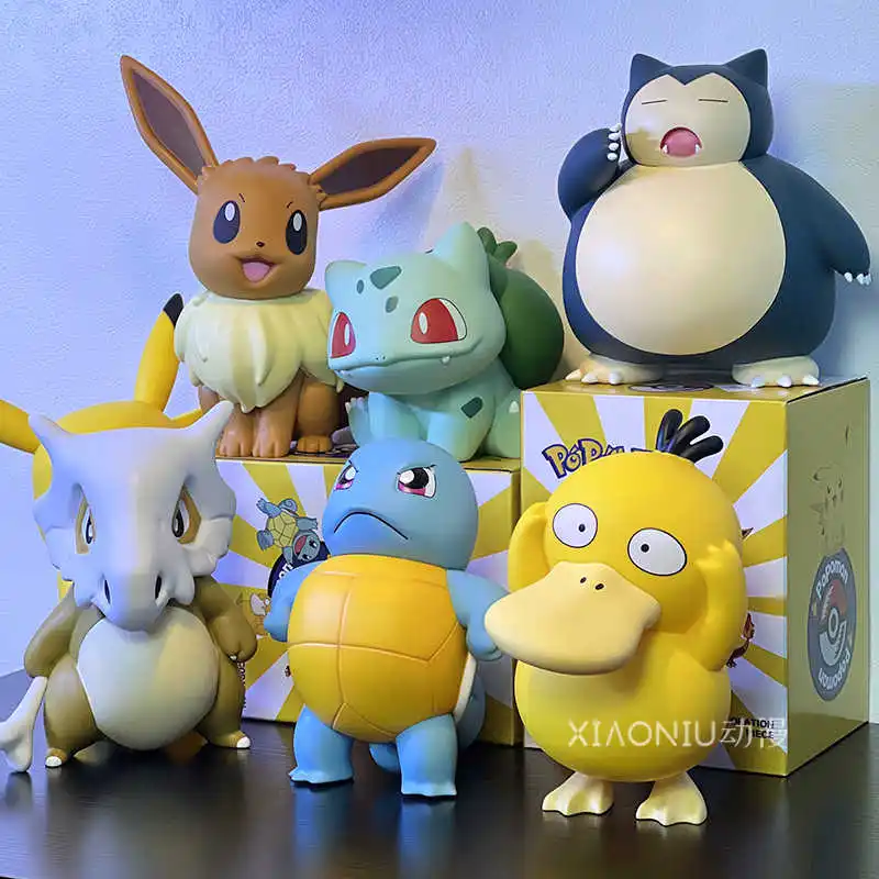 Pokemon Pikachu Large Figure Charmander Eevee Ibrahimovic Porkby Squirtle Doll Model Figurine Toy Ornament  Surprise Kids Gifts