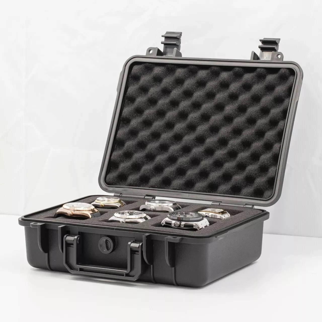 

6/10/15 Slot Plastic Watch Case Portable Waterproof Watch Case Is Used To Store Watches Tool Box