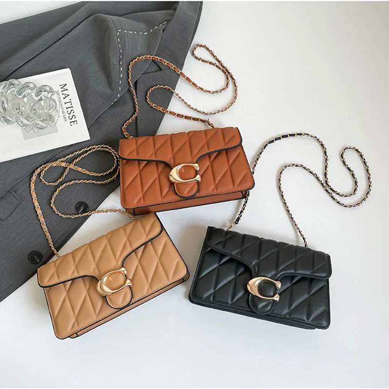 Bolso bandolera de cadena con patrón de diamantes de alta gama 2026, compre un bolso cuadrado pequeño y haga una fortuna
