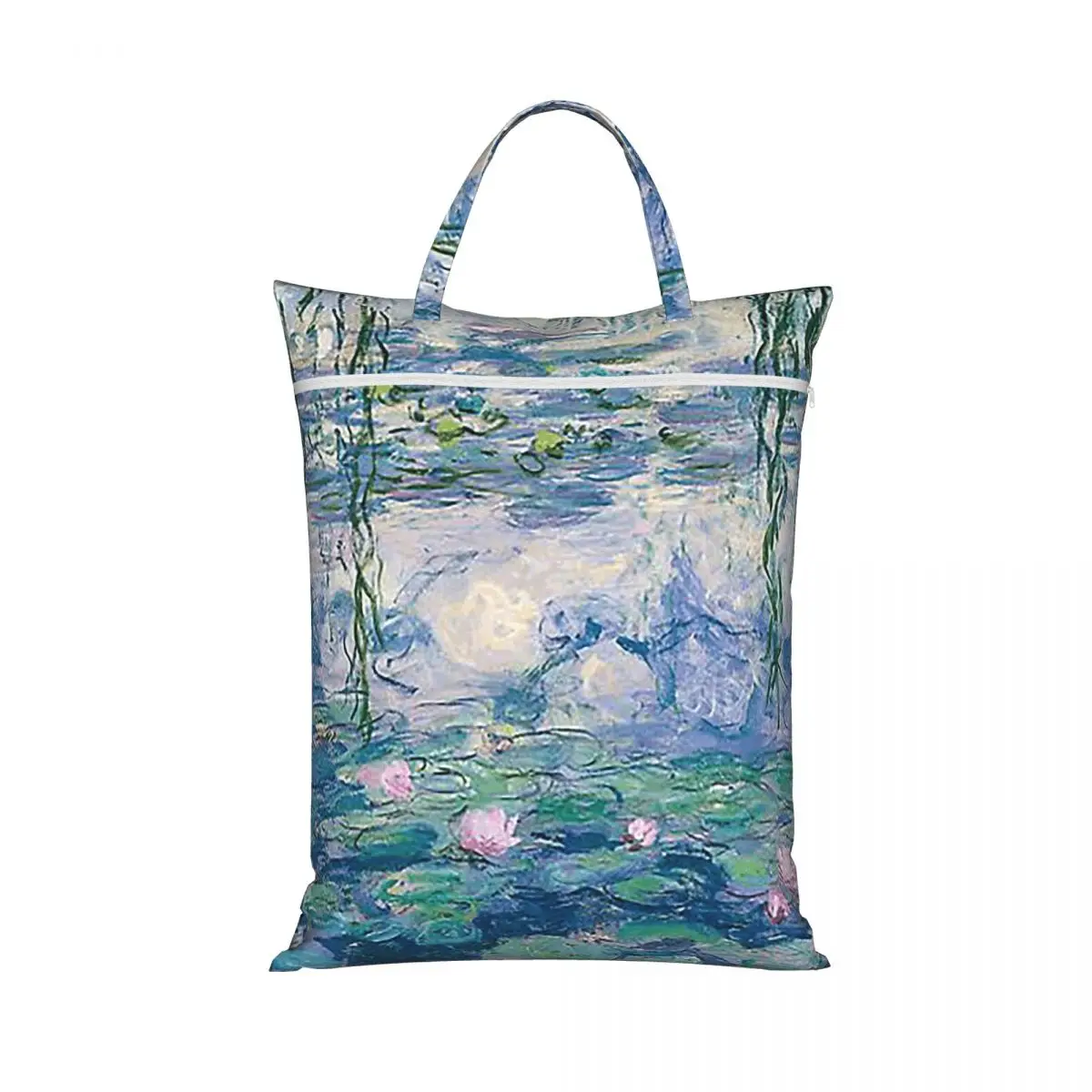 Water Lilies Claude Monet Fine A Laundry Collector Foldable Laundry Basket Large Storage Washing Basket Home Organizer