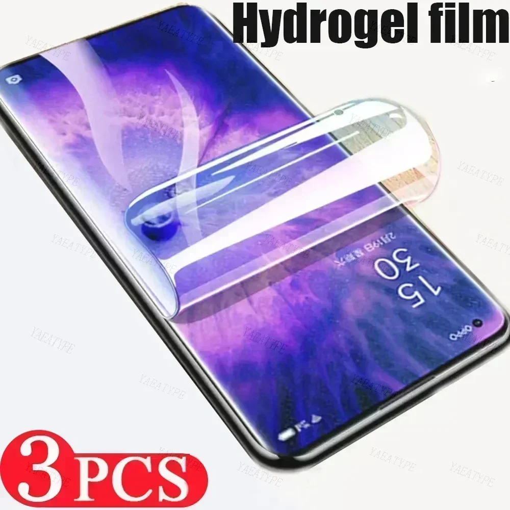 3Pcs Hydrogel Film For Oppo A98 A97 A96 A95 A94 A78 A77s A77 A76 A74 A56s A58 A57e A57s A57 A54 A54s A53 4G 5G Screen Protector