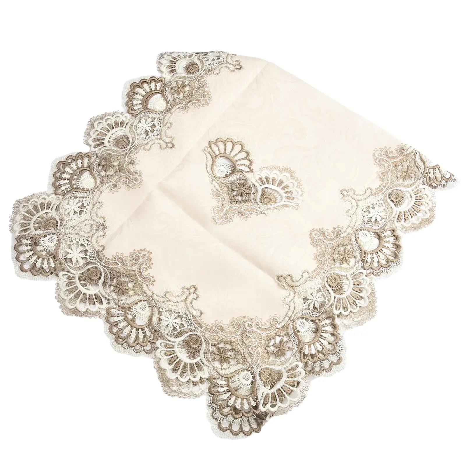 Table Dust Cover Tablecloth Tea Table Mat Charming Embroidered Tea Tablecloth for a Beautiful Dining Experience