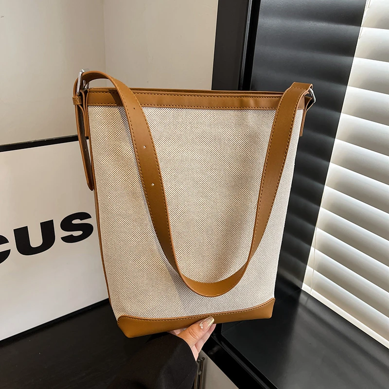 

PU Hasp Fashion Shoulder Bags Large Capacity Temperament Women's Bags 2025 Hot Sale Sewing Thread Simple Women's Handbags