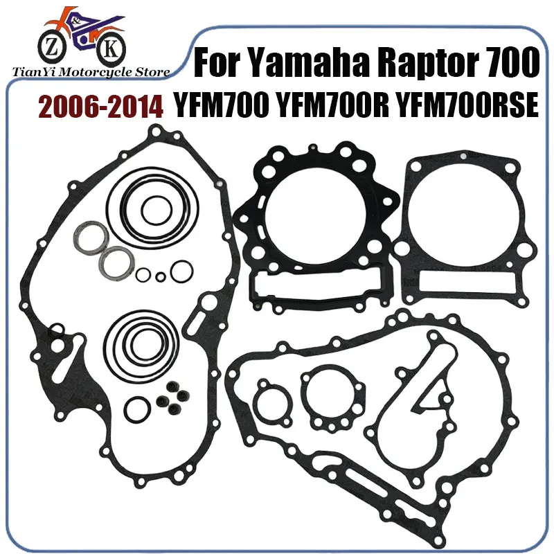 

Motorcycle ATV Engine Gasket Kit For Yamaha YFM700R YFM700RSE Raptor 700 2006-2014 Cylinder Cover Gasket Set Replacement