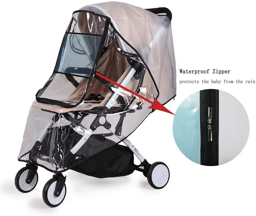 Universal Rain Cover for Pushchair Stroller Buggy Pram, Baby Travel Weather Shield