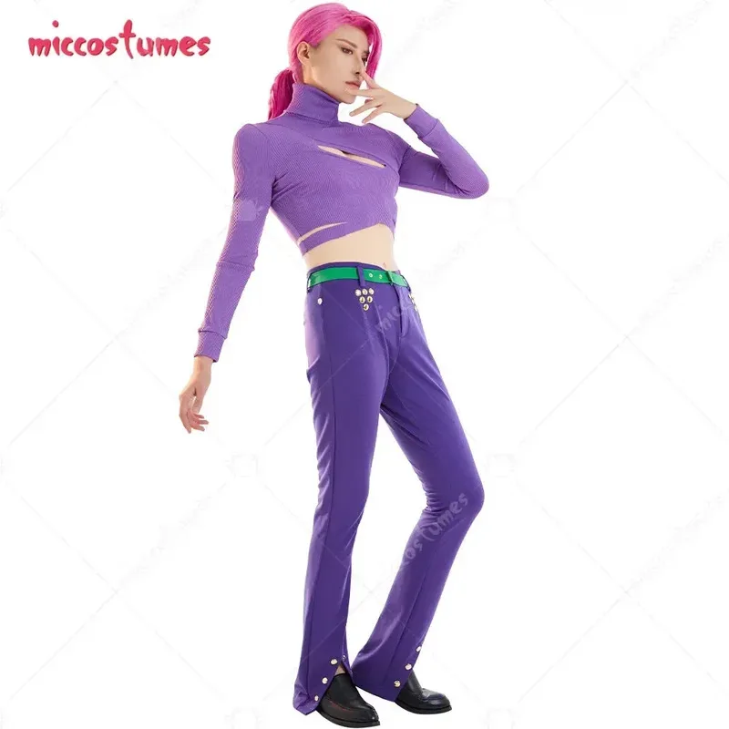 

Miccostumes Unisex Dopio Diavolo Cosplay Costume Long Sleeve Top and Trousers with Belt