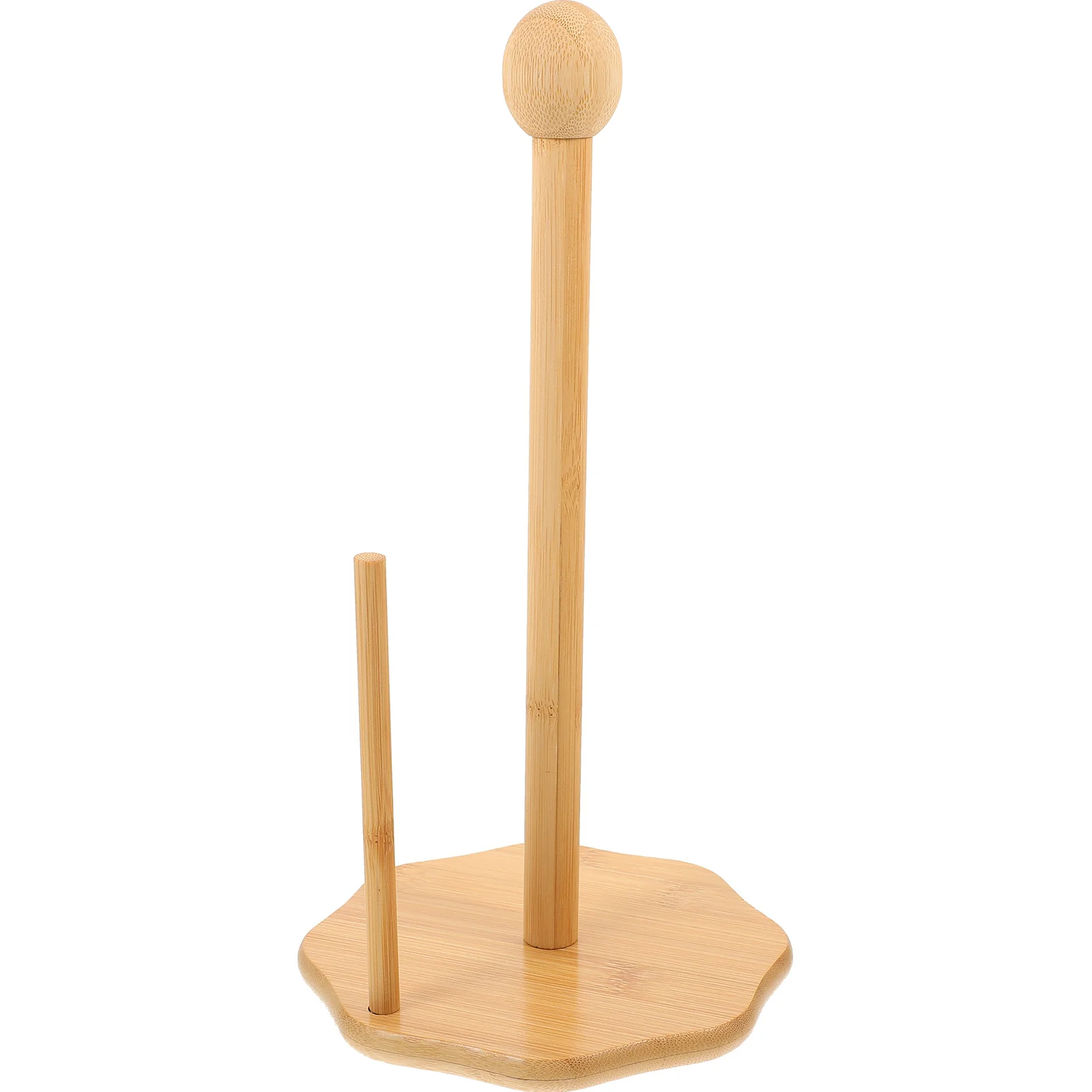 

Wooden Paper Towel Holder Stand Vertical Kitchen Roll Paper Rack Countertop Space Saving Modern Tissue Storage Organizer