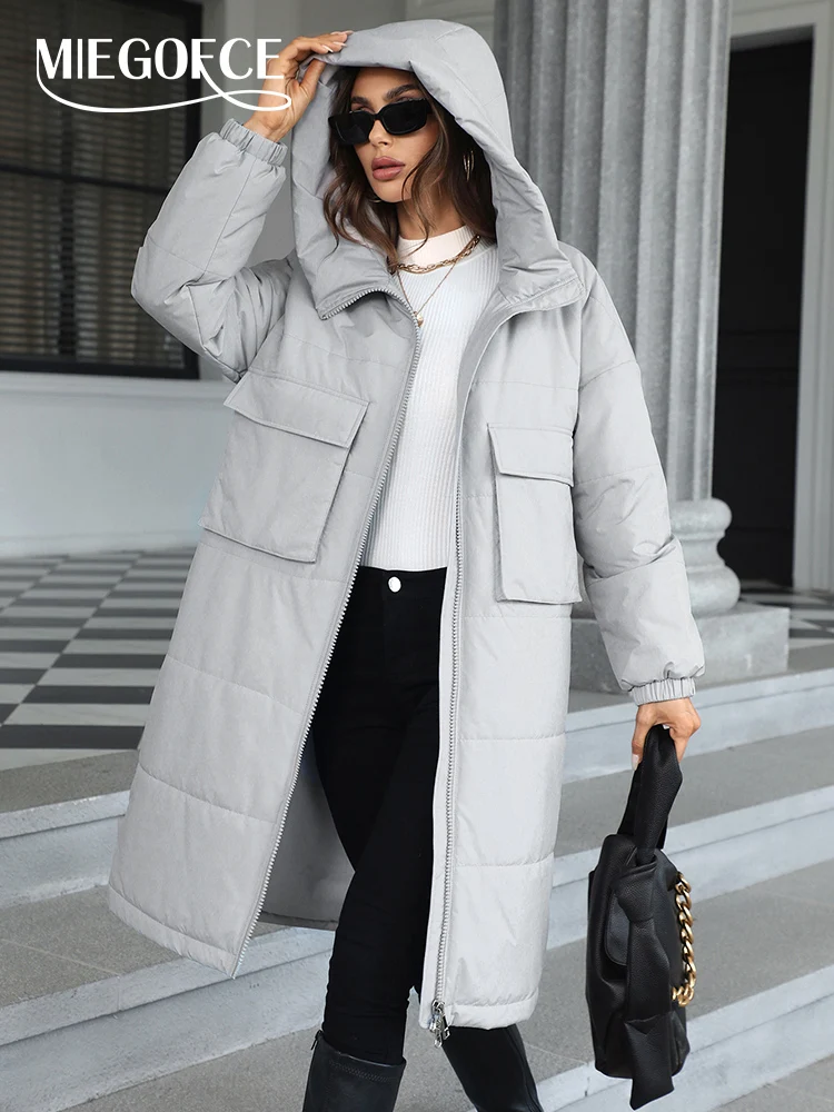 MIEGOFCE 2024 Spring Big Loose High Quality Women's Coat Long Sleeve Fashion Women Parka Sport Leisure Quilted Jacket C24689