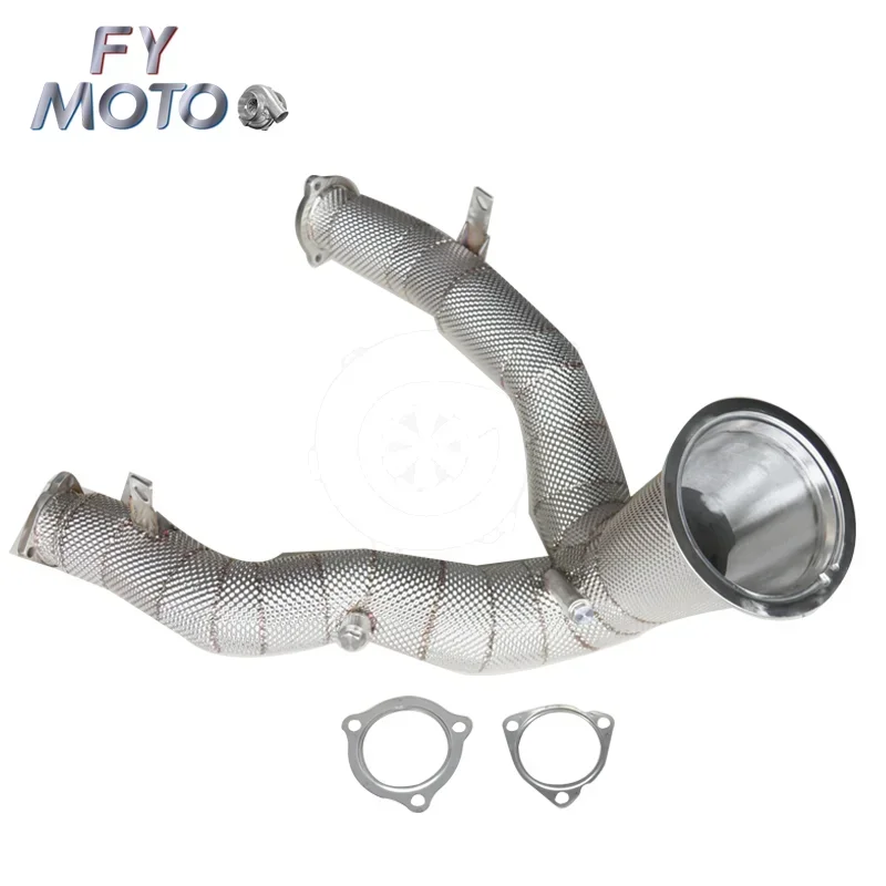 ماسورة عادم بدون قطط لـ A6 A7 C8 3.0T 2019+ مع درع حراري #3