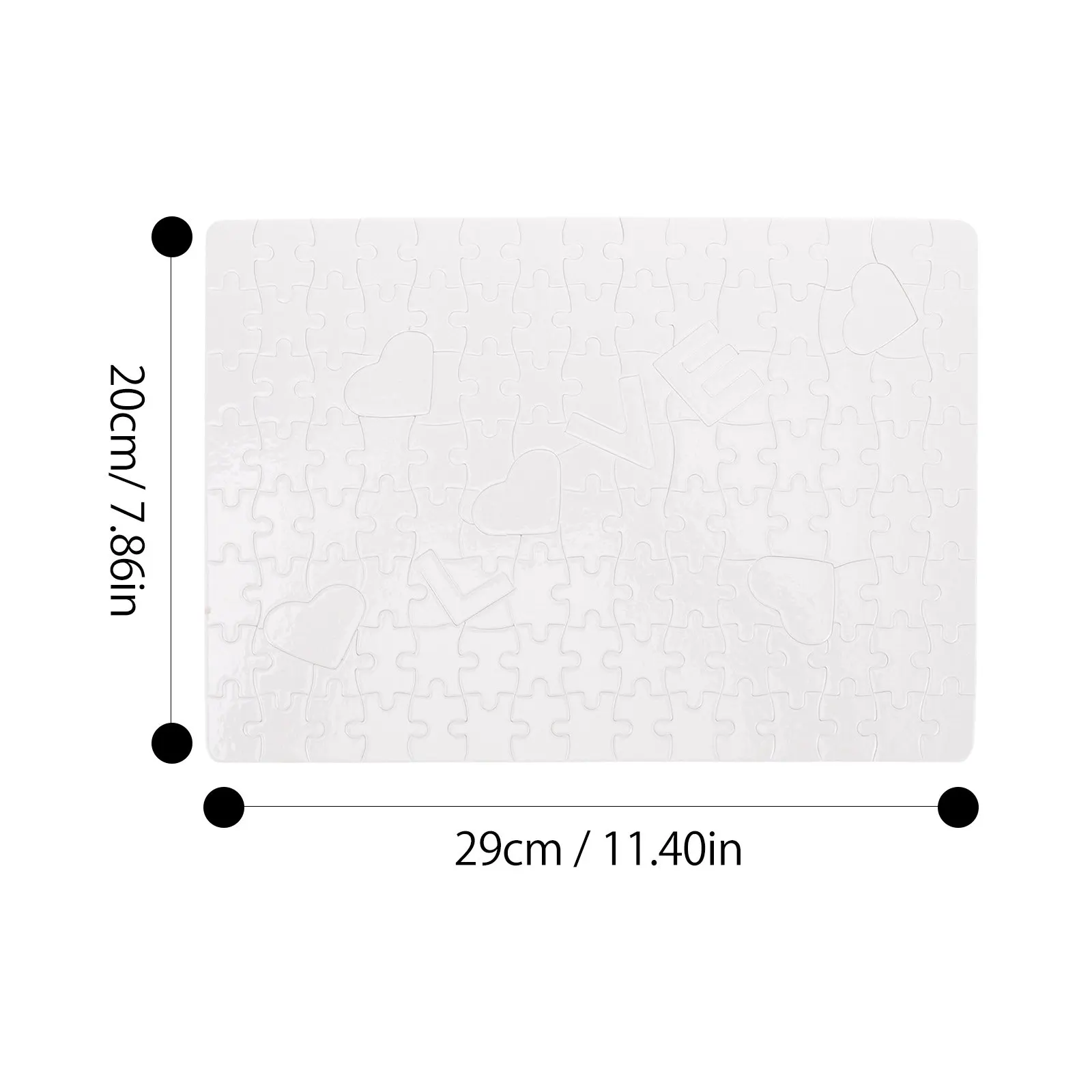 1Set Blank Puzzle for Sublimation DIY Thermal Transfer Jigsaw Puzzle Craft Supplies Custom Photo Printing Love Gift Wedding