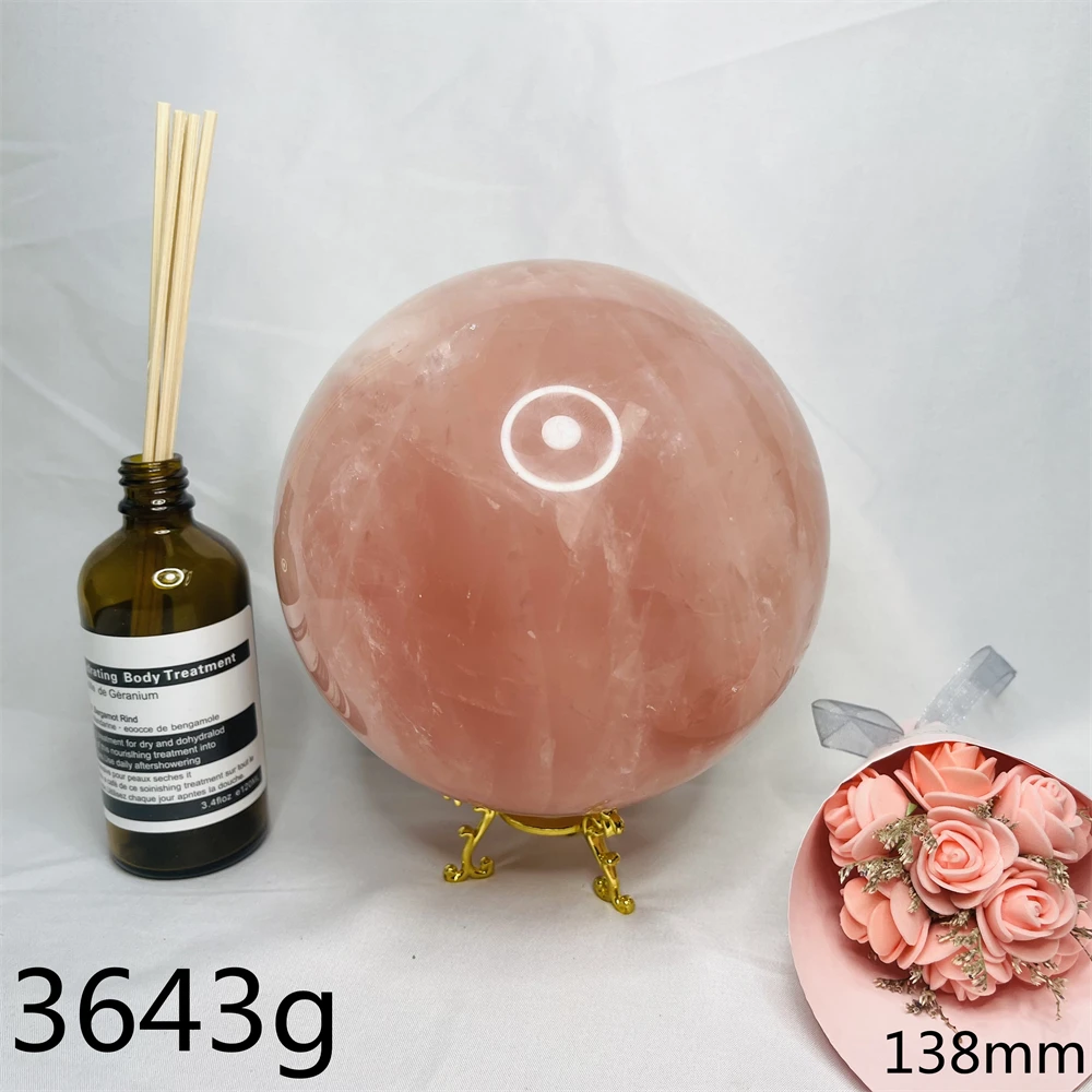 Large Ball Natural Gemstone Rose Quartz Starlight Cat eye Crystal Home Decor Feng Shui Witchcraft Altar Prayer Crystal Healing