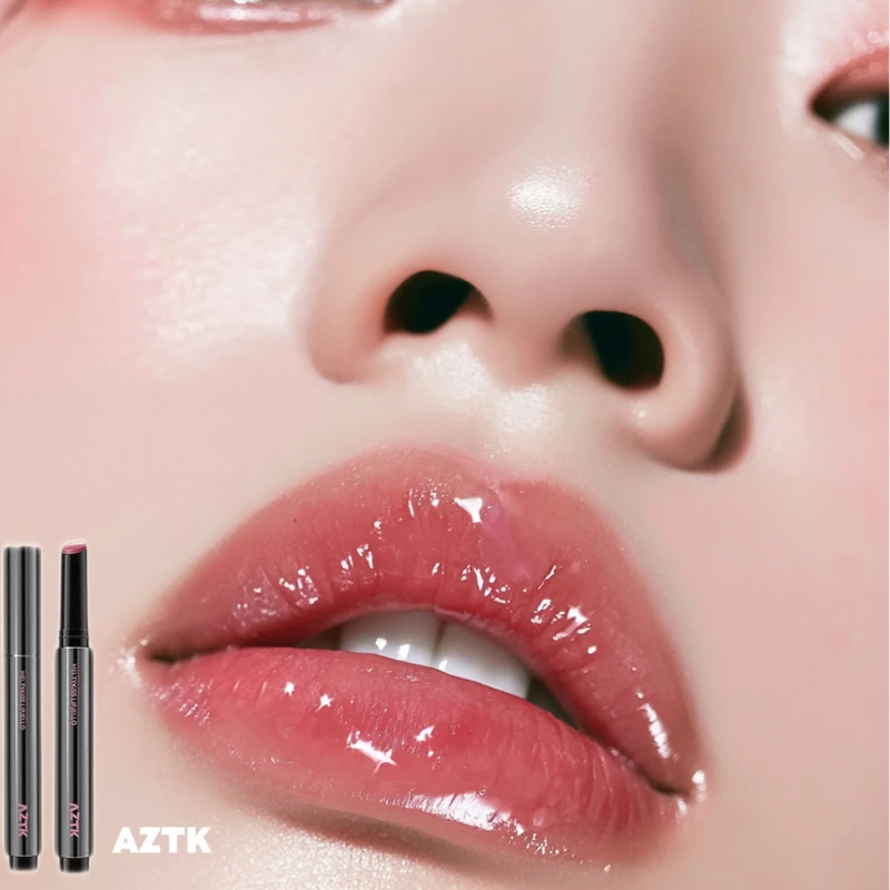 AZTK Mirror Gloss Lip Jelly Stick Glass Glow Moisturizing Long Lasting Waterproof Hydrating Water Light Solid Lip Gloss Pen