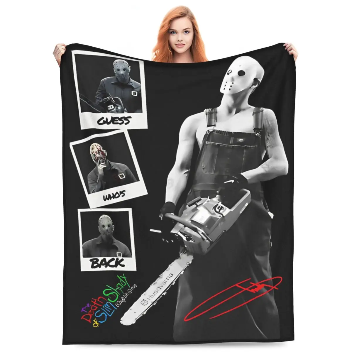 The Death Of Slim Shady Eminem Blankets Fleece Textile Decor Coup de Grace Relax Throw Blanket for Bed Office Plush Thin Quilt