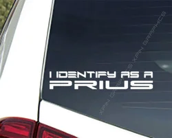 Voor ik identificeer als een prius sticker/grappige off-road diesel 4x4 truck suv bumper maat 15cm breed