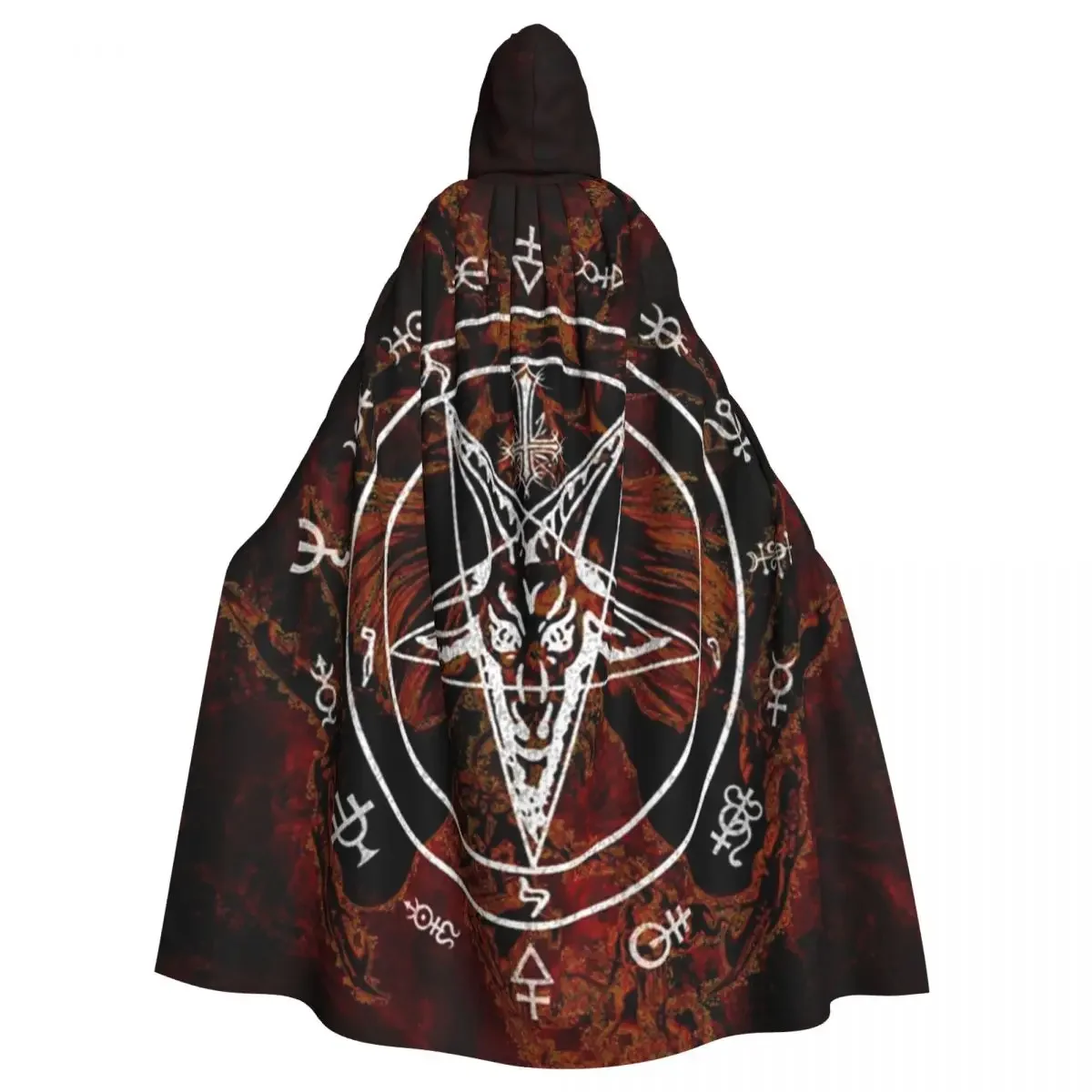 

Long Hooded Cloak Witch Medieval Costume Cosplay Cape HalloweenVampire Adult Unisex keep warm Water Resistant
