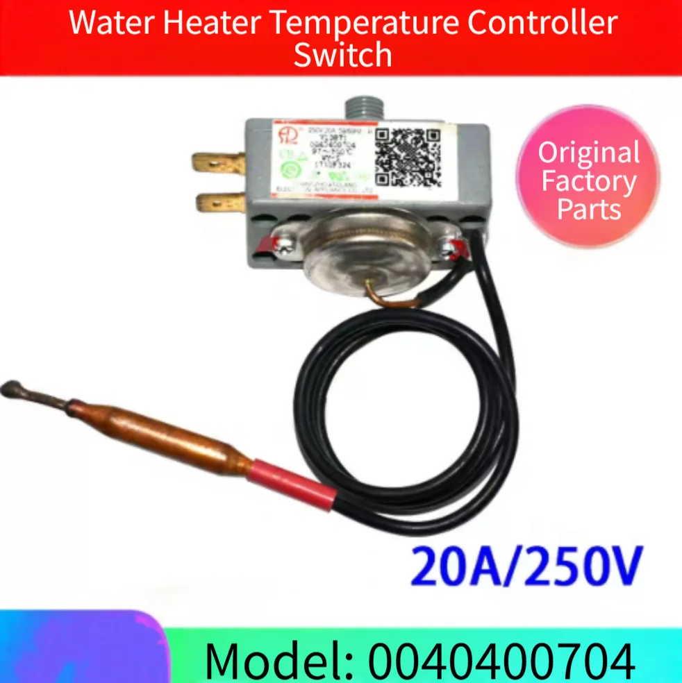 20A 250V Water Heater Thermostat Control Switch High-Temperature Limit-Protection Controller For Durable Metal Probe Parts