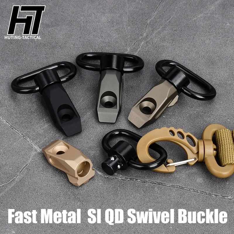 WADSN Tactical Fast Metal SI QD Sling Swivel Buckle Vertical Sling For 20mm Rail Mlok Keymod Rotating Strap Hunting Accessorie