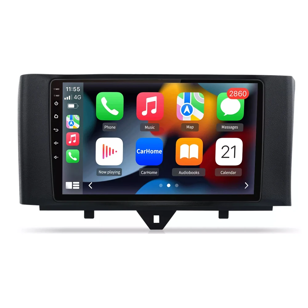 Android 9-inch car radio with  Wireless carplay PIP GPS Navigation for Smart Fortwo Cabrio 451 2009/11-2012/12  A4517470187