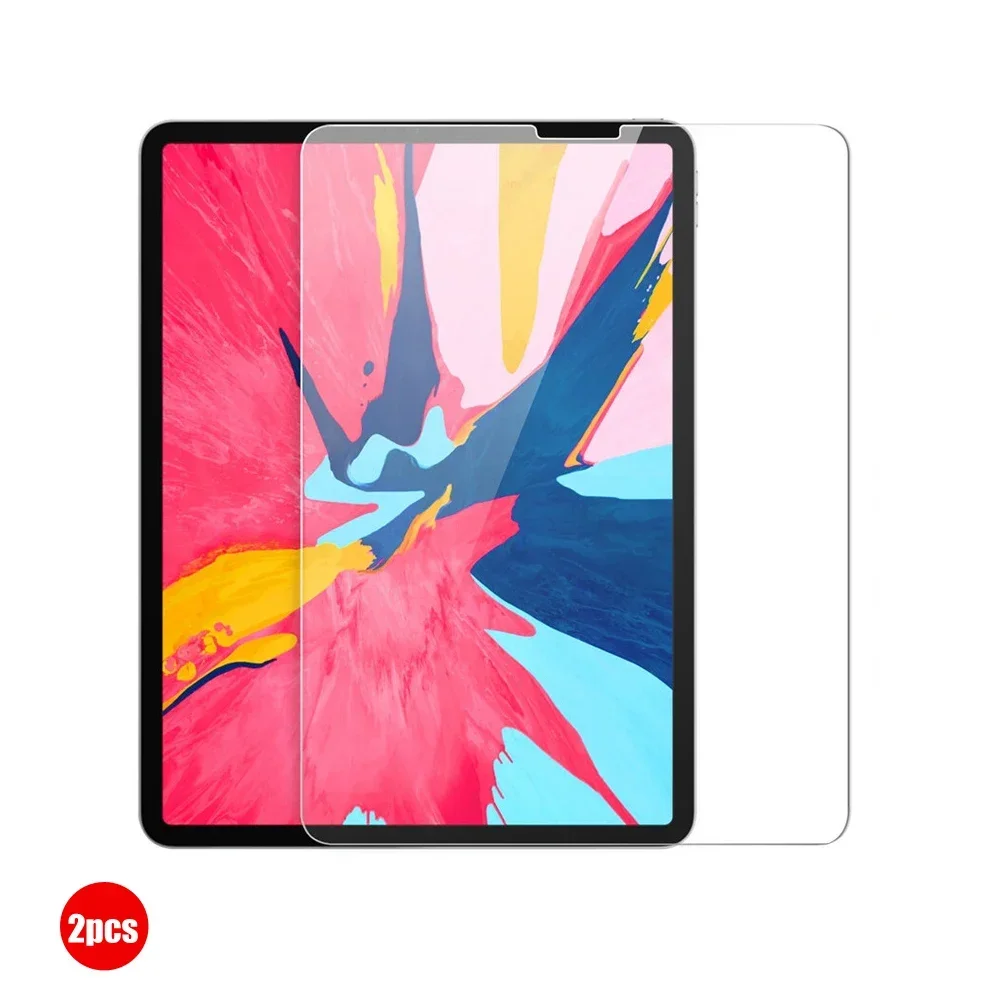 

2pcs for iPad Glass Screen Protector 5 6 7 8 9 10 Air 1 2 3 4 Mini Pro M4 11 12.9 13 inch Full Coverage Clear 9D Anti-explosion