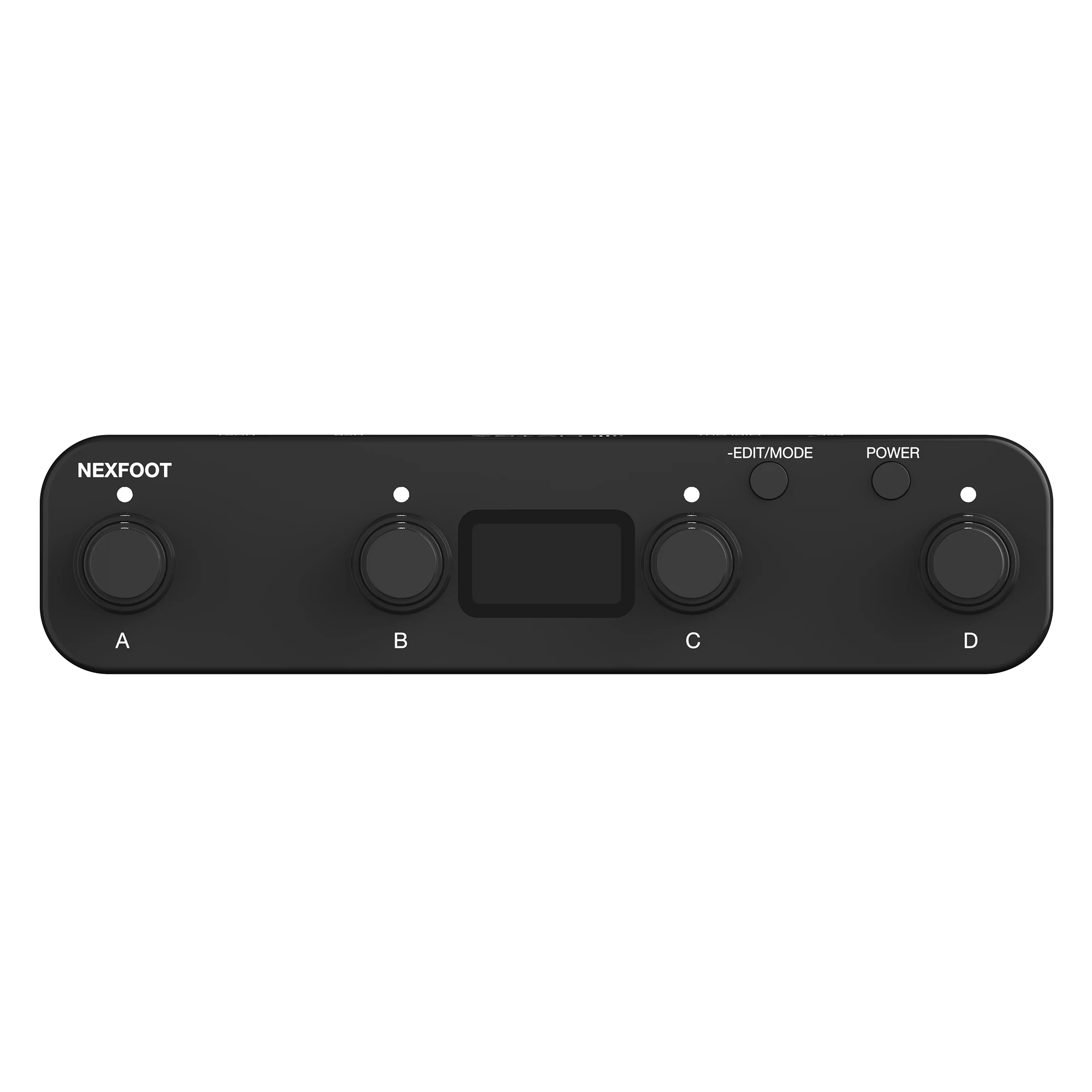 NEXFOOT MIDI Foot Pedal Controller Bluetooth USB‑C TRS MIDI Output 4 Encoder Color Screen for Guitar Multi‑Effects Stage Perform