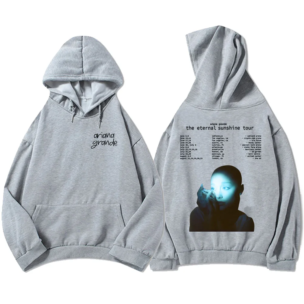Ariana Grande The Eternal Sunshine Tour Hoodies Fashion Singer Graphic Printing Sweatshirt Long Sleeve Hooded Pullovers Unisex