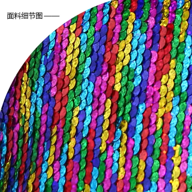 الرجال السترة أزياء المحكمة الملونة Flippable الترتر تونك ملهى ليلي DJ رئيس المغني المرحلة بار السترة الشعبية الرجال