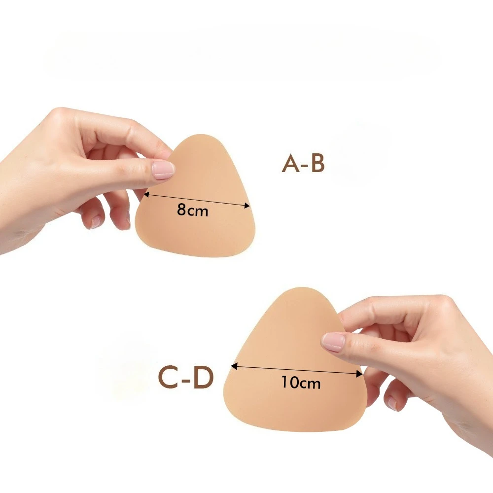2 قطعة حمالة صدر سيليكون مثلث منصات الثدي لزجة رفع النساء الصدرية كوب سمكا الحلمة غطاء التصحيح بيكيني إدراج للهدايا النسائية #6