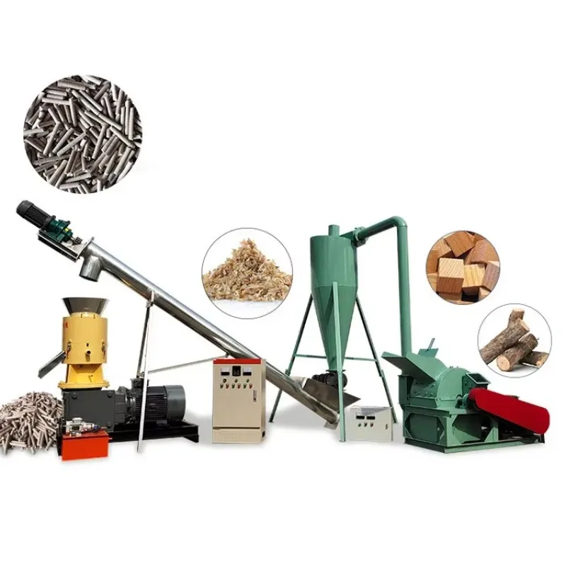 New Small Production Line Fast Grinding Wheat Bran Grass Straw Biomass Pellet Machine High 1000kg/h 380V