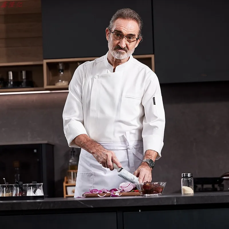 ホテルシェフ制服レストランシェフ作業服ケーキショップパン屋洋食レストランウェイター秋のキッチン服