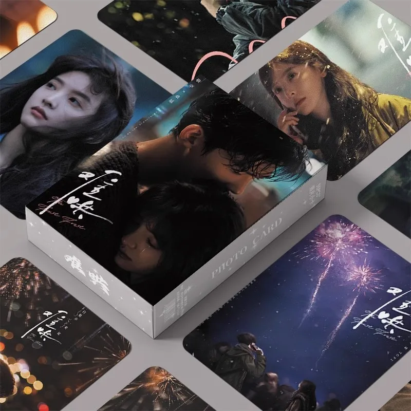 55 Pcs/Set the First Frost Chinese Drama Laser Lomo Cards Featuring HD Photocards of Bai Jingting & Zhang Ruonan for Cosplay