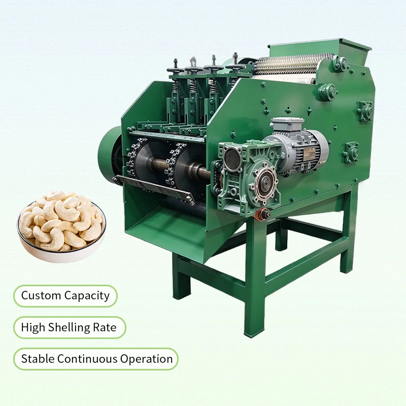 Cashew Nut Sheller Machine Belt Drive Roller Type Multi-purpose Nut Peeling Equipment High Shelling Rate Customized