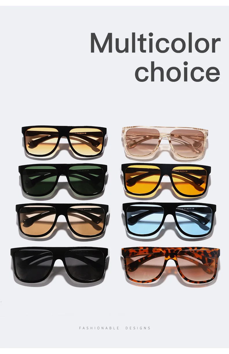Neue Vintage Quadratische Sonnenbrille für Damen und Herren Marken-Rechteck-Sonnenbrille Ovale Brillen für Männer und Frauen – Detail 2