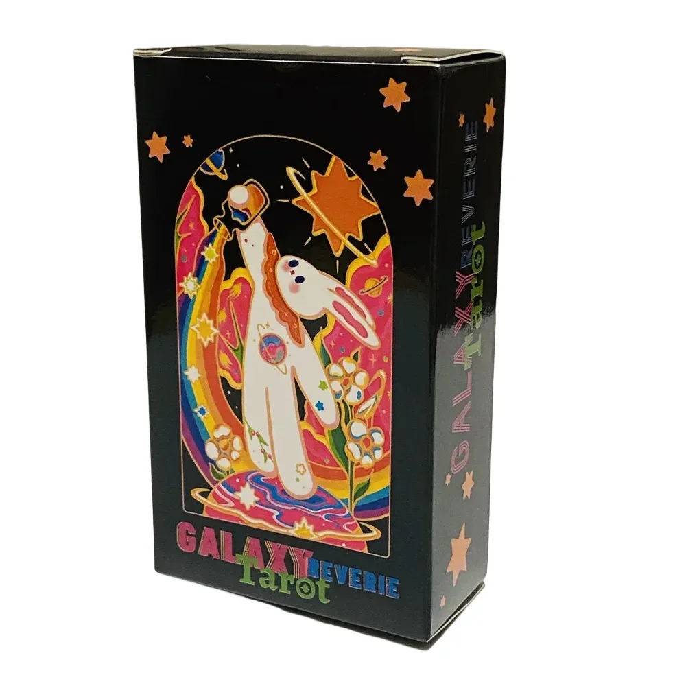 78pcs Galaxy Reverie Tarot Cards Cute Rabbit-themed Tarot Cards Wait Board Games Divination Cards