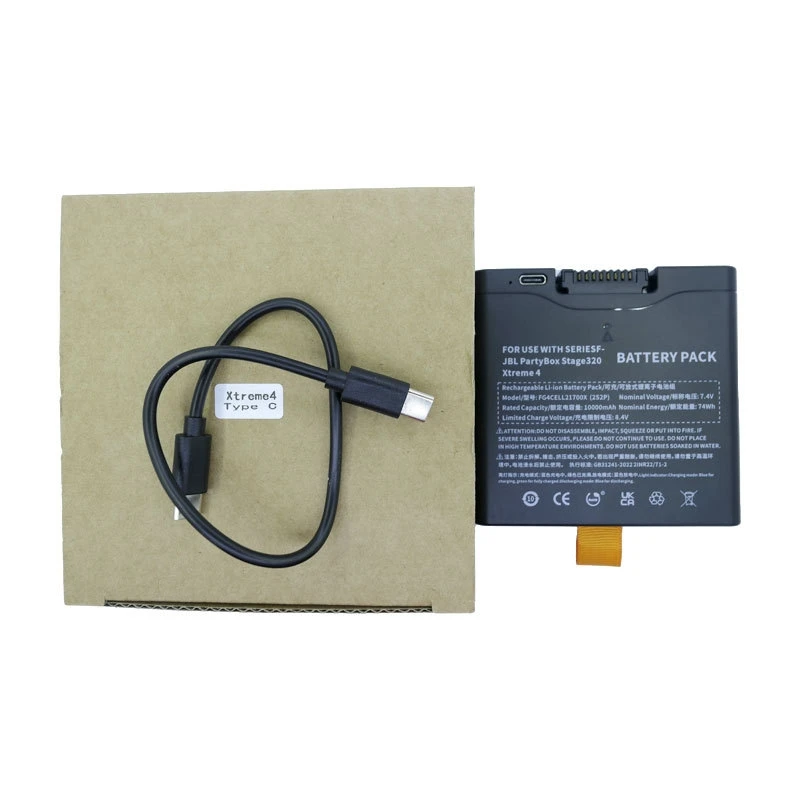 بطارية احتياطية بقدرة 10000 مللي أمبير في الساعة لبطارية JBL Xtreme 4 JBL PartyBox Stage 320 مع مدخل TYPE-C لمكبر الصوت المحمول