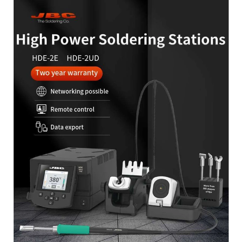 JBC HDE-2E Heavy Duty Unit 250W Use C470 Soldering Tips High Power Welding Tools Equipment Soldering Stations With T470 Handle