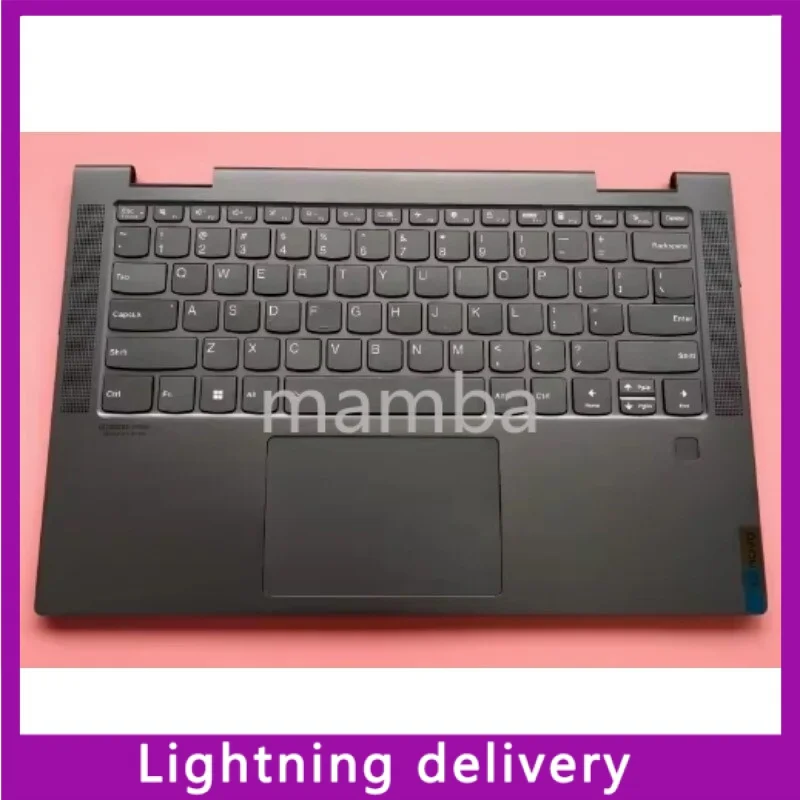 New for Lenovo YOGA 7 14ITL5 C backlit keyboard Palm Rest Gray 5CB1A16224