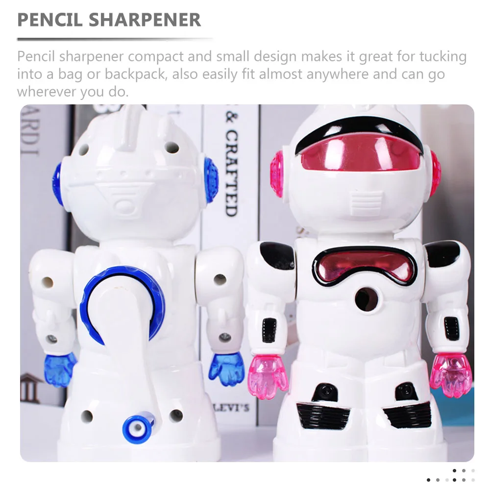 

Cute Robot Cartoon Pencil Sharpener For Students Mini Manual Sharpener Portable Small School Supplies Handheld Universal