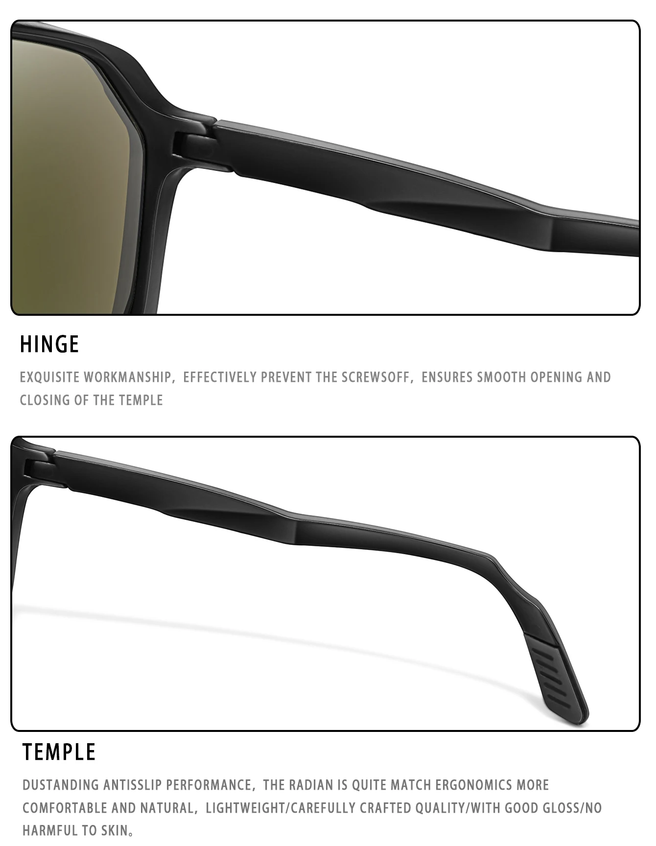 Angel-Sonnenbrille mit großem Rahmen für Männer und Frauen, Outdoor-Sport, winddicht, Radfahren, Camping, Wandern, Fahren, Brillen, UV400 – Detail 14