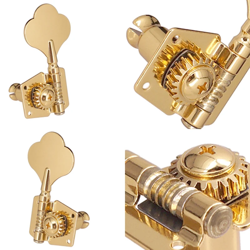 

1 Set Of 5Pcs Gold Open 5 Strings Bass Guitar Tuning Pegs Tuners Machine Heads Musical Instrument Accessories Parts