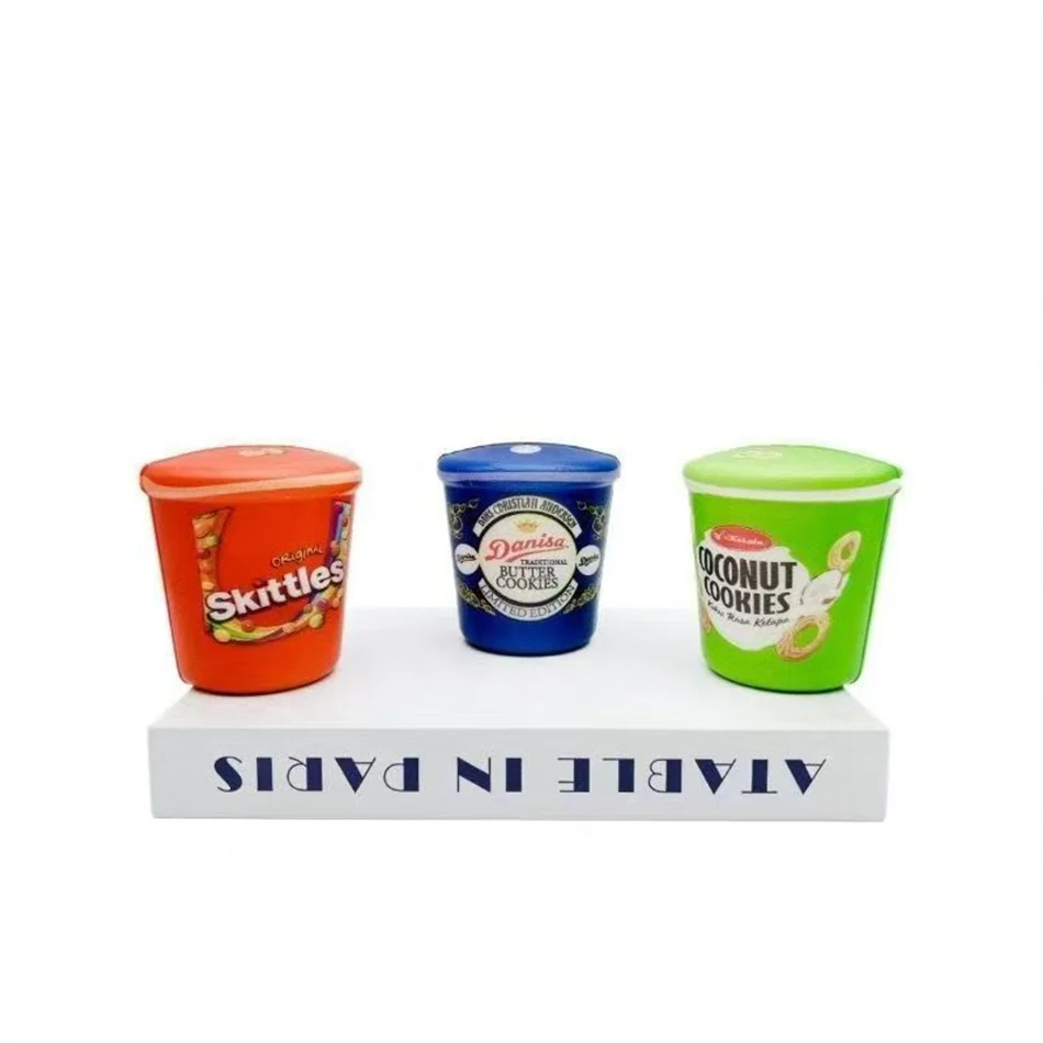 New Cartoon Simulated Chocolate Snack Bucket Squishy Slow Rising Stress Relief Squeeze Ball Fidget Toy Hot Sale In Stock