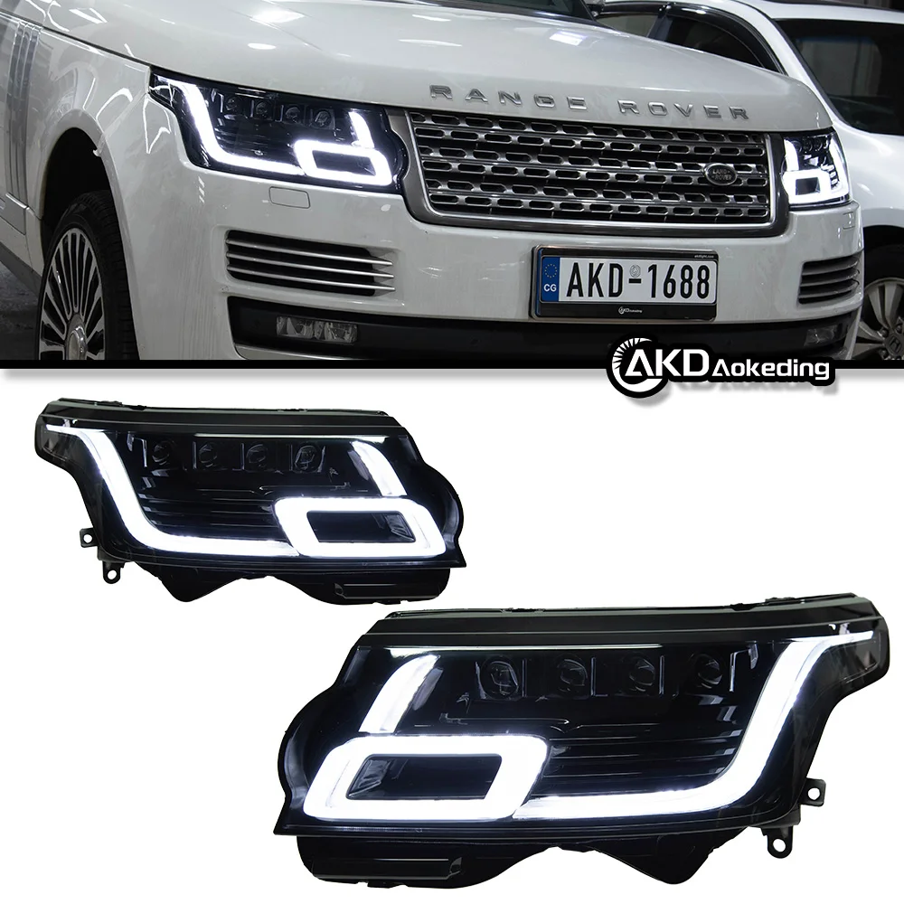 Car Front Headlight for Range Rover LED Headlight Projector Lens 2013-2017 Land Rover Head Lamp Dynamic Signal Auto Accessories