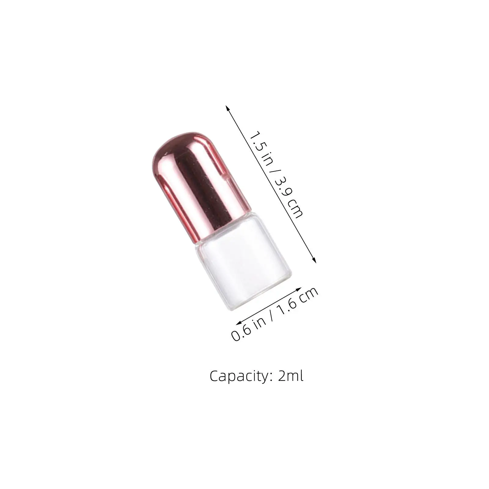 20Pcs Mini Glass Roller Bottles Clear Pink Cap Refillable Perfume Oil Roll on Bottles Essential Oil Travel Rollers Leakproof view 3