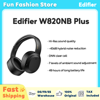 Edifier W820NB Plus Wireless Bluetooth Headphones Hybrid Active Noise Reduction Hi-Res Audio LDAC 49H Battery Life