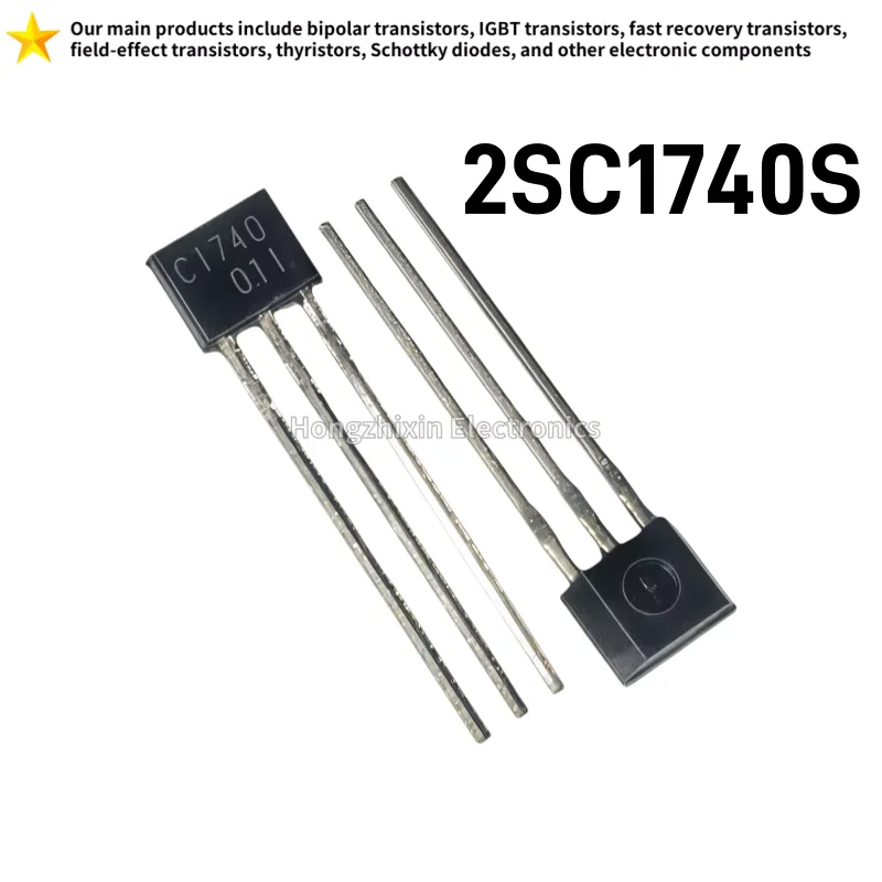 50PCS Direct Insertion Transistor 2SC1740 2SC1740S C1740 TO-92S Medium Power Transistor, Brand New in Stock