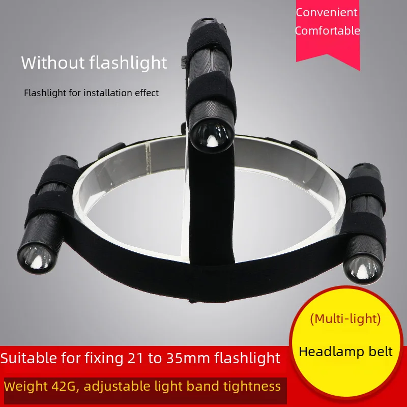 Sunrei Multi-Light Belt Flashlight Turn Head Light18650Flashlight FixingLEDHigh-Power Strong Light Elastic Band