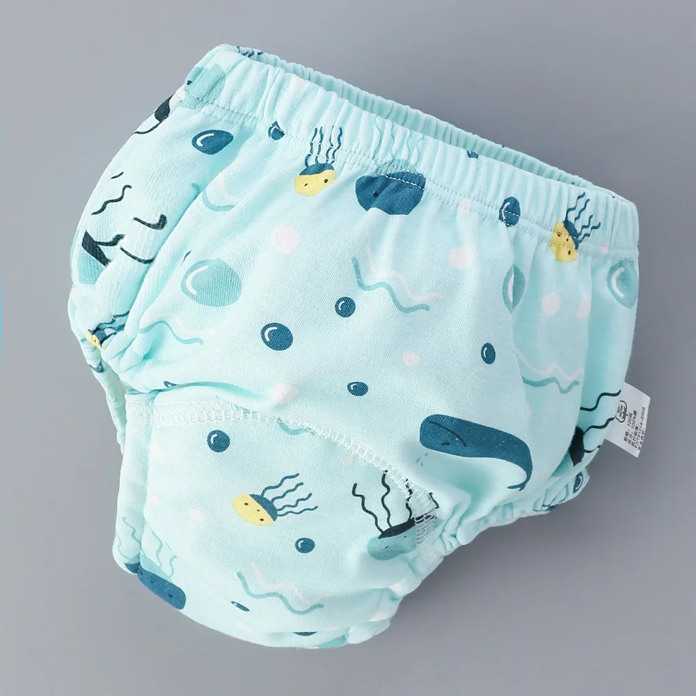 Baby Training Pants Washable 6 Layers of Gauze Diaper Pants Study Pants Baby Diaper Pocket Breathable Diaper Pants